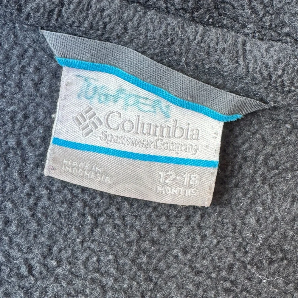 Columbia Baby Black Steens Mountain Full Zip Fleece Jacket 12-18 Months